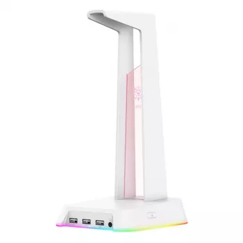 Suporte de gaming Onikuma ST-2 branco altura ajustável, compatível com várias consolas
