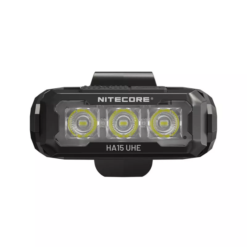 Lanterna de cabeça Nitecore HA15 UHE – luz compacta mãos-livres, máx. 400 lúmenes