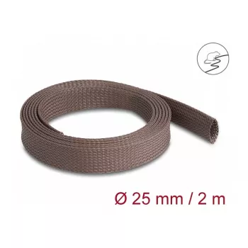 Manga de proteção para cabos DeLOCK 20901 castanho poliéster 2,5 cm