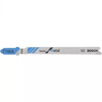 Lâmina para serra de vaivém Bosch T 118 A aço rápido HSS 5 unidades