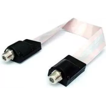 Cabo plano FD 3 e+p 0,2 m conector fêmea/conector fêmea branco 75 Ω