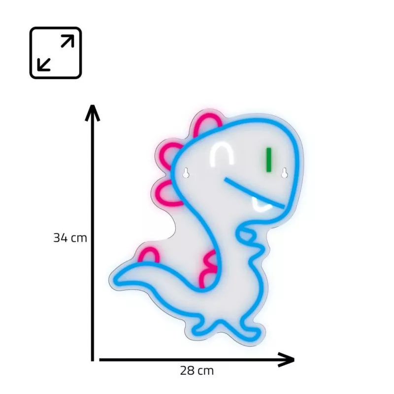 Luz néon decorativa MANTA SNL56MT estilo dinossauro — MANTA SNL56MT