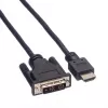 Cabo adaptador ROLINE HDMI para DVI-D (Single Link) - 1,5 m - preto (11.04.5516)