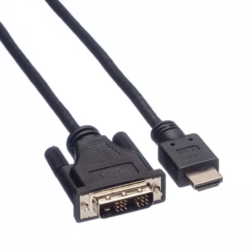 Cabo adaptador ROLINE HDMI para DVI-D (Single Link) - 1,5 m - preto (11.04.5516)