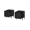 Cama Meble NOVA mesa de cabeceira, 44×40×52 cm, preto mate