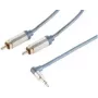 Cabo de áudio ShiverPeaks SP-PROFESSIONAL 0,75 m 3,5 mm 2 x RCA azul cromado