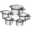 ZWILLING conjunto de panelas em aço inoxidável SIMPLIFY 5 peças – adequado para máquina de lavar louça e forno, tampa de vidro, adequado para placas cerâmicas