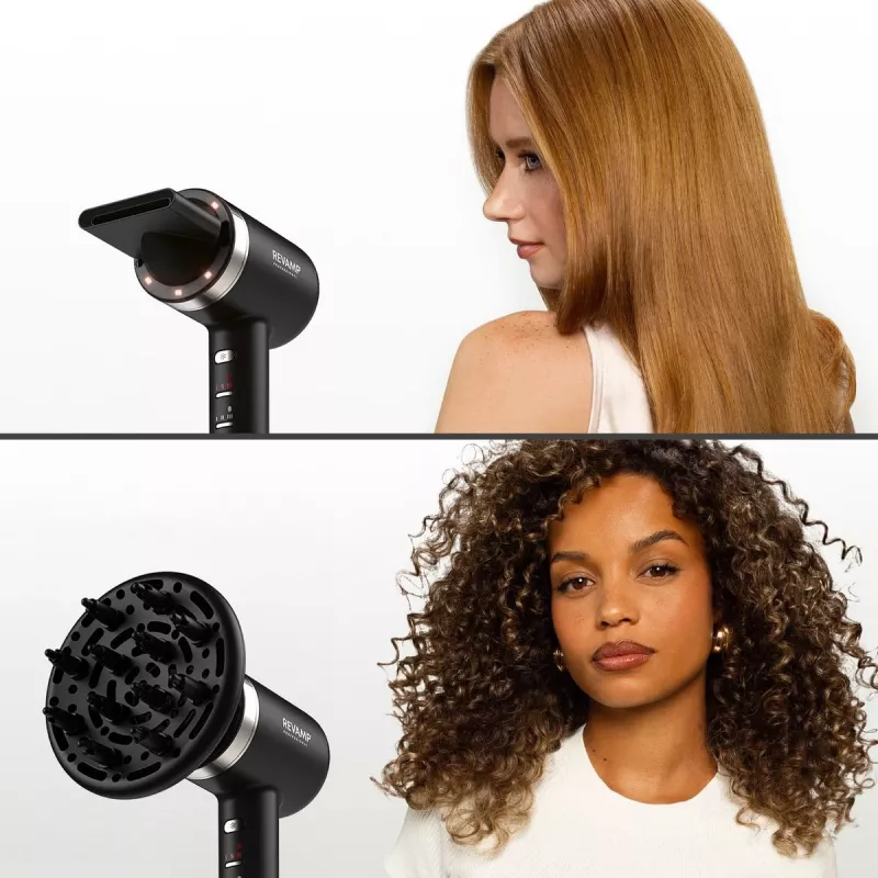 Secador de cabelo Revamp DR-7250-EU, tecnologia de infravermelhos e iões, modelo UE