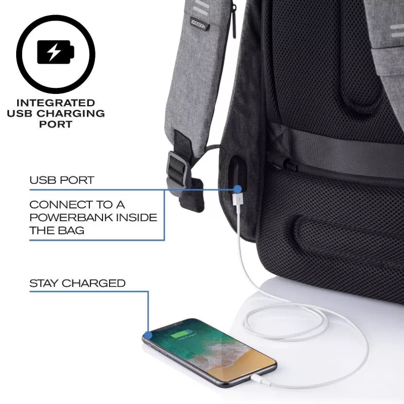 Mochila XD-Design Bobby Hero Small preto cinzento