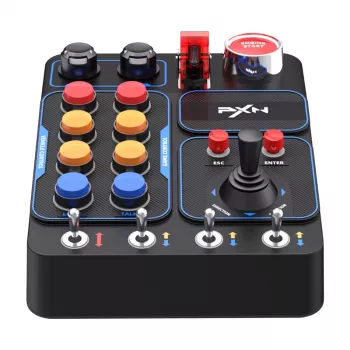 Caixa de controlo painel de botões PXN PXN-CB1 para simracing — painel de interruptores externo com vários botões