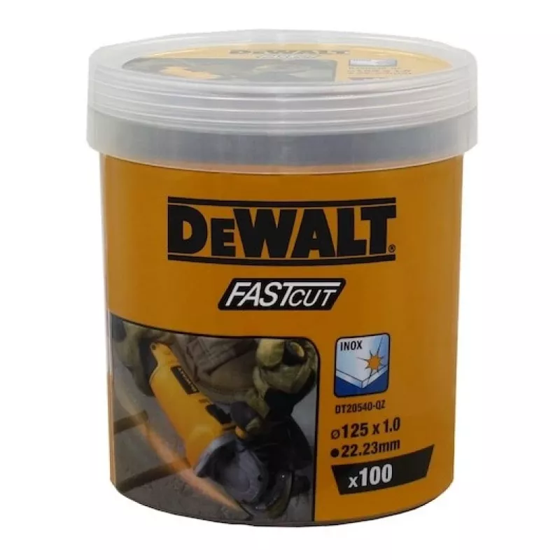 DeWalt DT20540-QZ Metal Target Inox discos de corte 125 x 1,0 mm, pack de 100