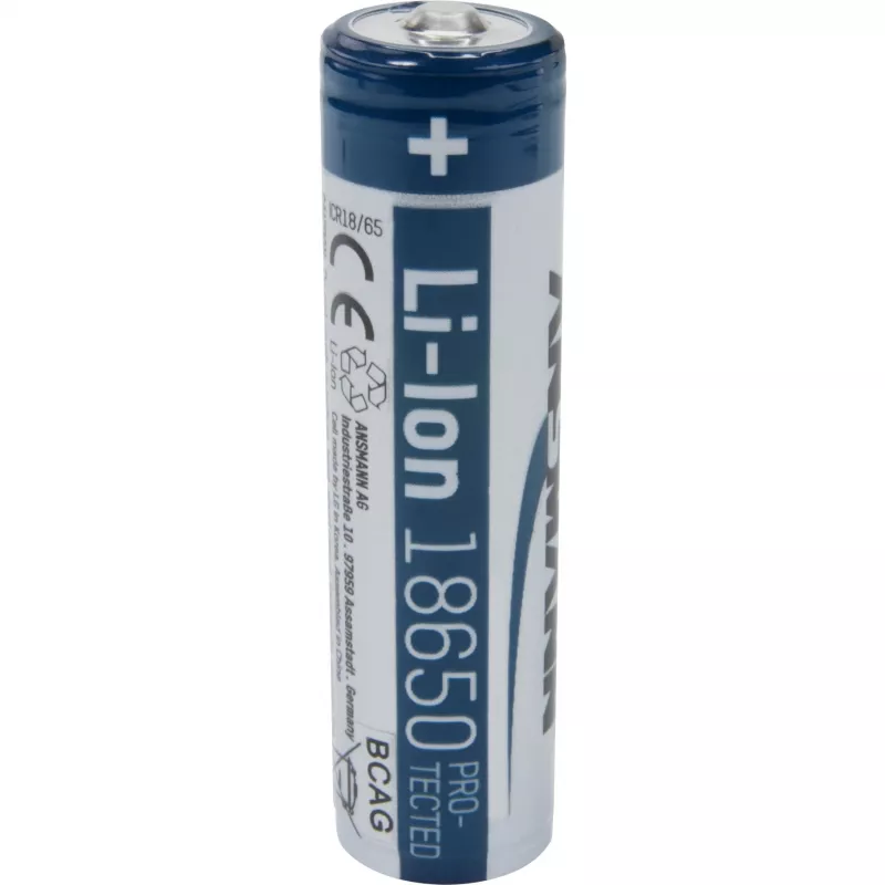 ANSMANN - Bateria 18650 - Li-Ion - 2600 mAh - 9,36 Wh - prateado (1307-0000)