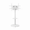 Suporte de TV de chão GEMBIRD TVS-86TR-01-W para televisores de 37–86 polegadas, branco, orientável e inclinável, VESA 200x200–600x400, carga máx. 50 kg