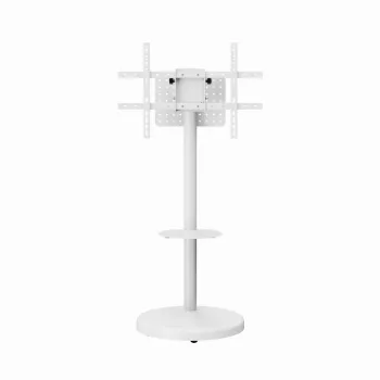 Suporte de TV de chão GEMBIRD TVS-86TR-01-W para televisores de 37–86 polegadas, branco, orientável e inclinável, VESA 200x200–600x400, carga máx. 50 kg