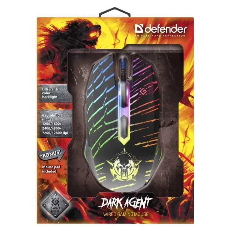 Rato Defender DARK AGENT GM-590L USB Type-A