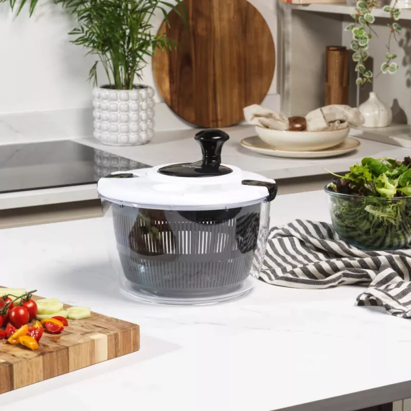 Centrifugadora de salada Salter BW13899EU7 capacidade 5 L, tigela e cesto de plástico sem BPA