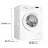 Máquina de lavar roupa de carga frontal Bosch WGE02201PL — 8 kg, 1200 rpm, tambor de 55 l, visor LED, inverter