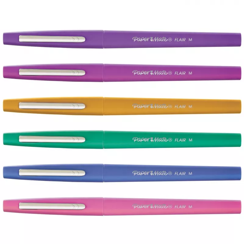 Conjunto de marcadores Papermate Flair 6 cores