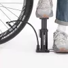 Bomba de ar manual para bicicleta Rockbros 42610002001 com manómetro preto