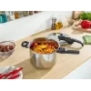 Panela de pressão Tefal SECURE TRENDY 6L com cesto de vapor em aço inoxidável, adequada para indução