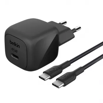 Carregador USB-C Belkin BOOSTCHARGE 45W PD PPS – fonte de alimentação compacta 45W USB-C PD PPS