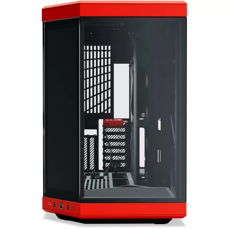HYTE Y70 Touch Infinite Midi Tower preto, cor de cereja