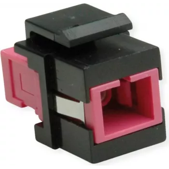 Keystone de fibra ótica ROLINE SC/SC simplex multimodo OM4 - fibra multimodo