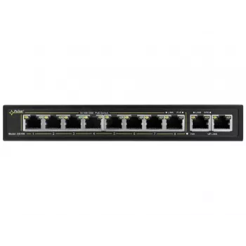 Comutador de rede PULSAR SG108 Gigabit Ethernet (10/100/1000) Power over Ethernet (PoE) preto