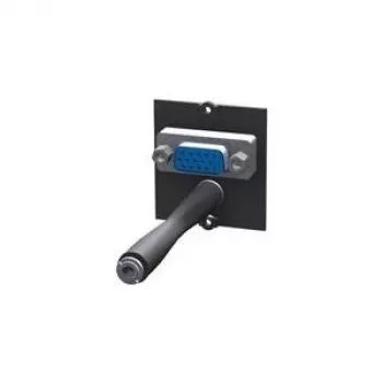 Bachmann Módulo personalizado – Faceplate modular snap-in – HD-15, Mini-Phone estéreo 3,5 mm – preto (917.045)