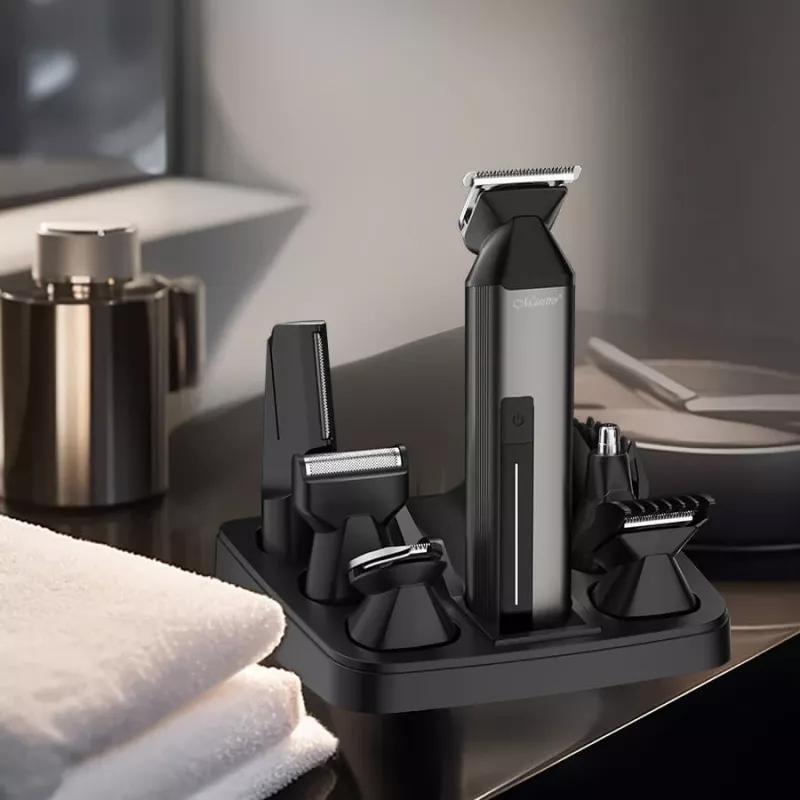 Conjunto de corte de cabelo Maestro MR-660 6-em-1 recarregável por USB com lâminas ajustáveis