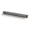 Patch panel modular, 24 portas, equipado com 24x DN-93615 (preto, 1 U, montagem em rack, blindado)