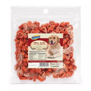 HILTON Sushi Rolls borrego com peixe - guloseimas para cães - 500 g