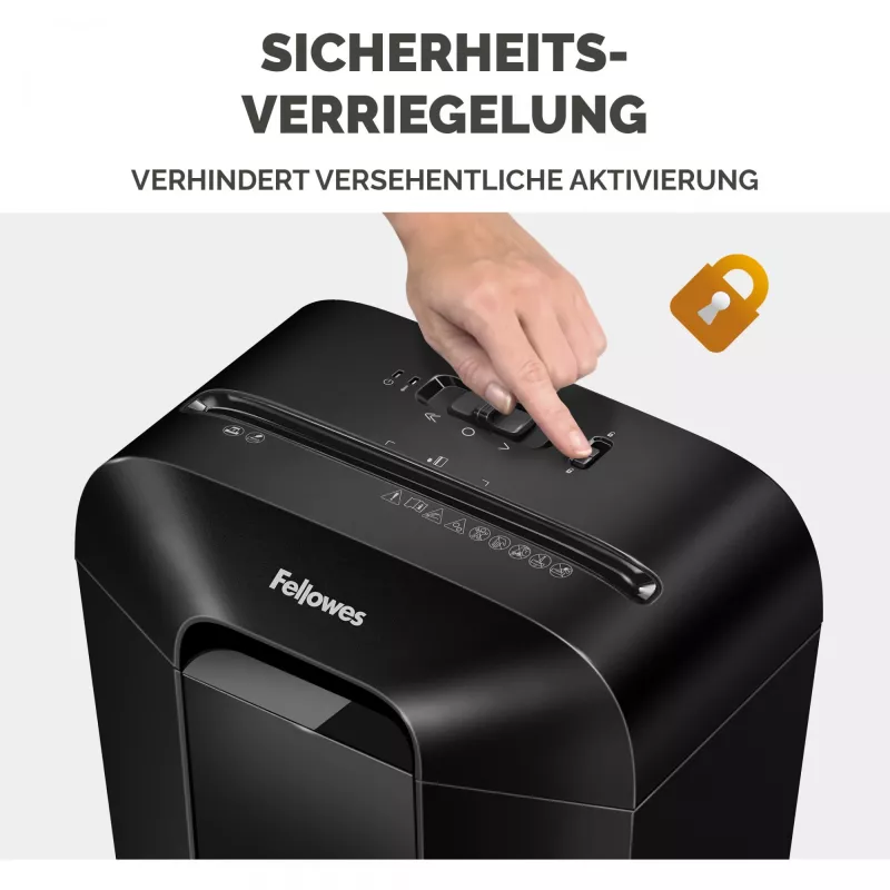 Destruidora de documentos Fellowes Powershred LX50 corte em partículas preta