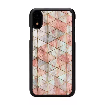 Capa para telemóvel iKins para iPhone XR — padrão de diamantes, preta
