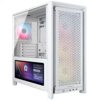 Caixa para PC Corsair FRAME 4000D LCD RS, Midi-Tower, ATX, ARGB, vidro temperado - branco