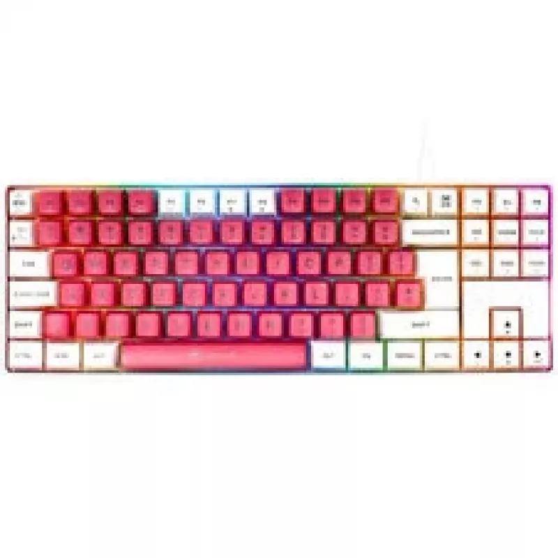 Teclado gaming GAMIAC TKL90G, Kailh azul - branco/vermelho