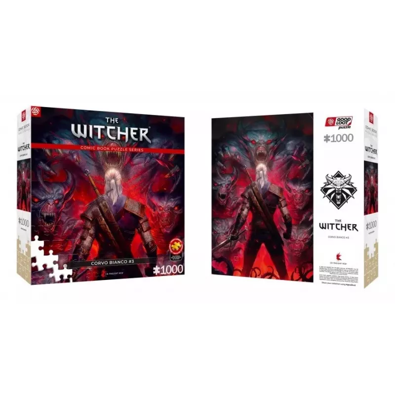 Puzzle Good Loot Comic Book: The Witcher (Wiedźmin) Corvo branco, 1000 peças