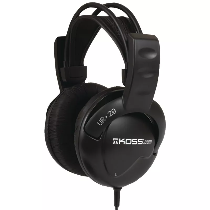 Koss | UR20 | Auscultadores estilo DJ | com fios | on-ear | cancelamento de ruído | preto