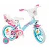 Bicicleta infantil Toimsa TOI1497 roda de 14 polegadas, tema My Little Pony, para 4–6 anos, 4 rodas, travões de aro dianteiro/traseiro