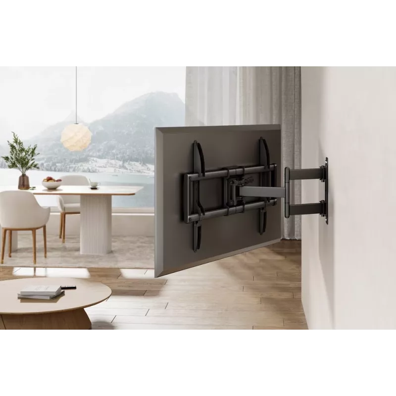 Suporte de parede de TV articulado GEMBIRD WM-90ST-01 para televisores de 37–90 polegadas, máx. 50 kg, VESA até 600x400, rotação 90°, inclinação -5–15°
