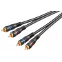 Wentronic Goobay - cabo de áudio - áudio compósito - RCA (macho) para RCA (macho) - 1,5 m - cabo coaxial com dupla blindagem - preto (50032)