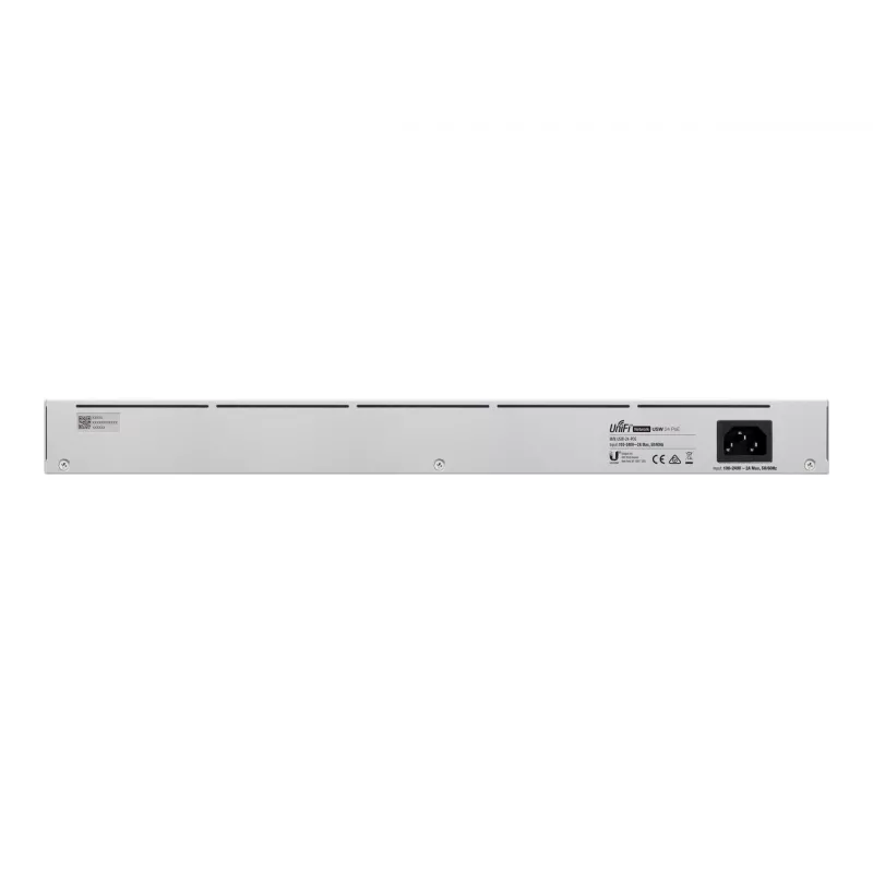 Comutador gerido L2/L3 Ubiquiti UniFi USW-24-POE, 24x Gigabit Ethernet (16x PoE+), 2x SFP, 1U, prateado