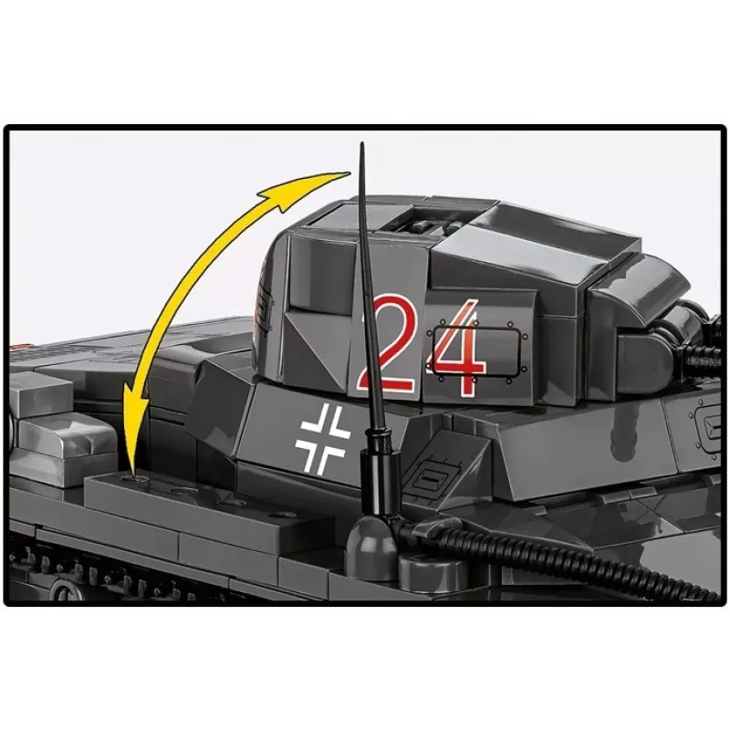 Conjunto de construção Cobi Panzer I Ausf. B – 654 peças, modelo detalhado