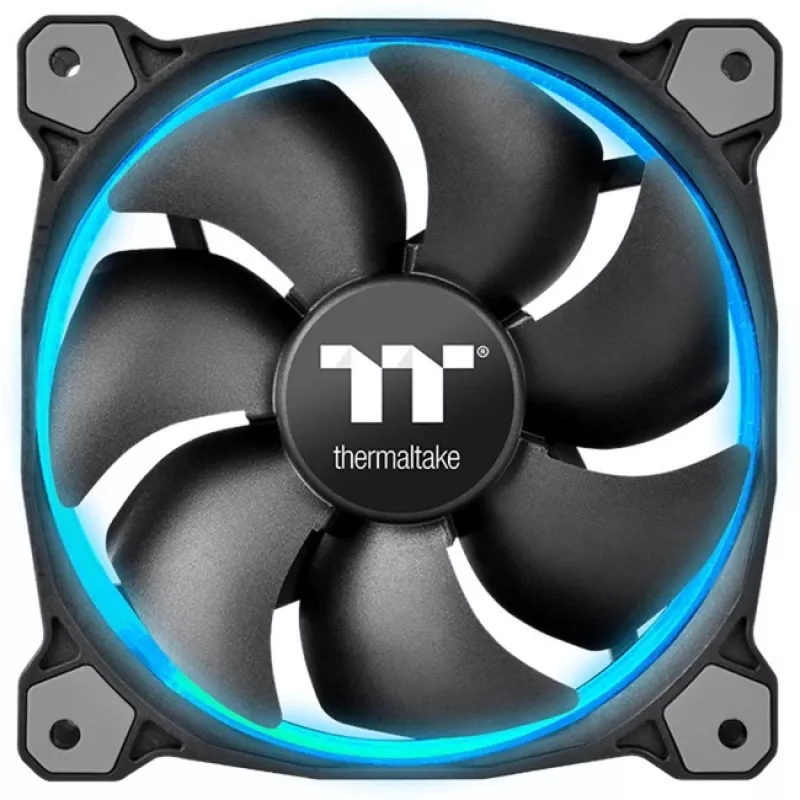 Thermaltake Riing 12 LED RGB Sync Edition CL-F071-PL12SW-A ventoinha de caixa de 120 mm, 3 unid., até 1500 rpm, preto