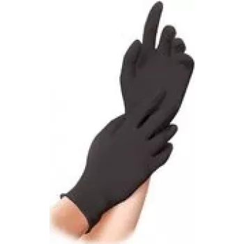 Luvas de nitrilo sem pó M preto (27058)