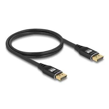 Cabo DisplayPort DeLOCK 8K 60 Hz 3 m preto metal