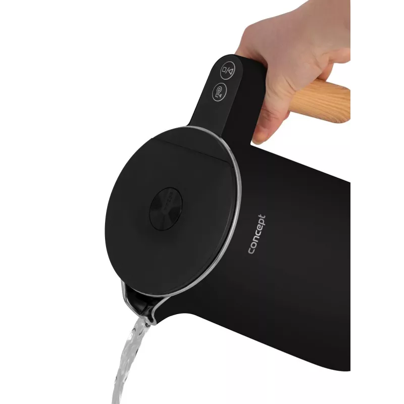 Chaleira elétrica de parede dupla 1,5 L Concept preto RK 3301