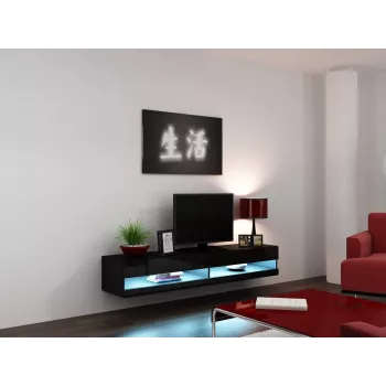 Suporte de TV Cama VIGO novo 30/180/40 preto/preto brilhante