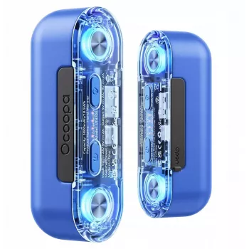 Aquecedor elétrico portátil Ocoopa UT4103 azul — termoventilador compacto de 1500W, 4 níveis de aquecimento, alumínio