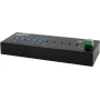 EXSYS GmbH Hub USB 3.2 Gen 2x1 de metal 10 portas, 4x USB-C + 6x USB-A (EX-12280HMS)
